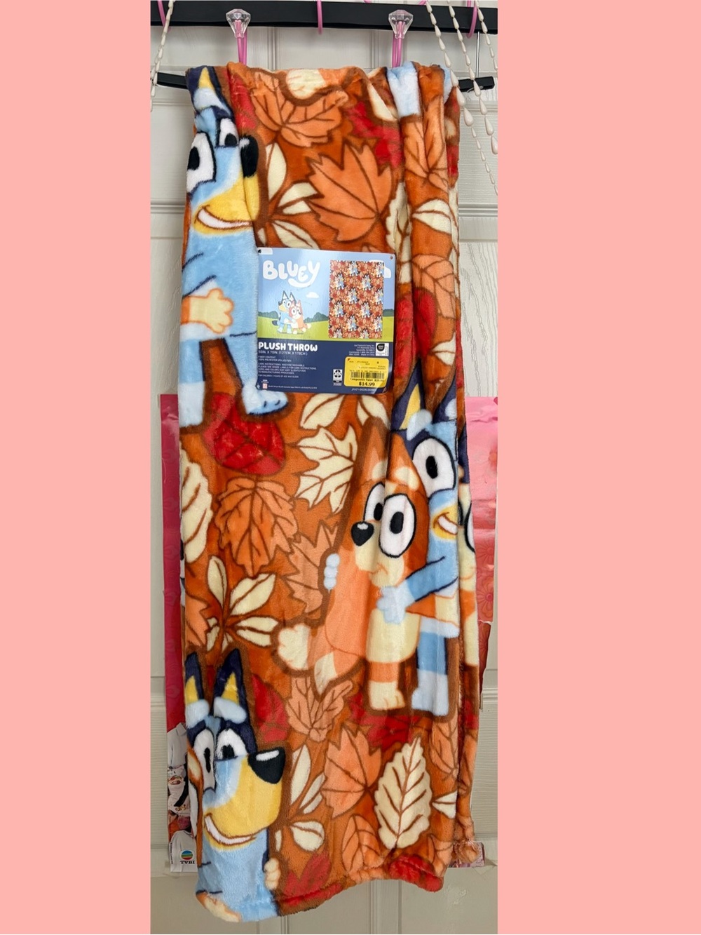 NWT 50in x 70in Bluey Plush Throw